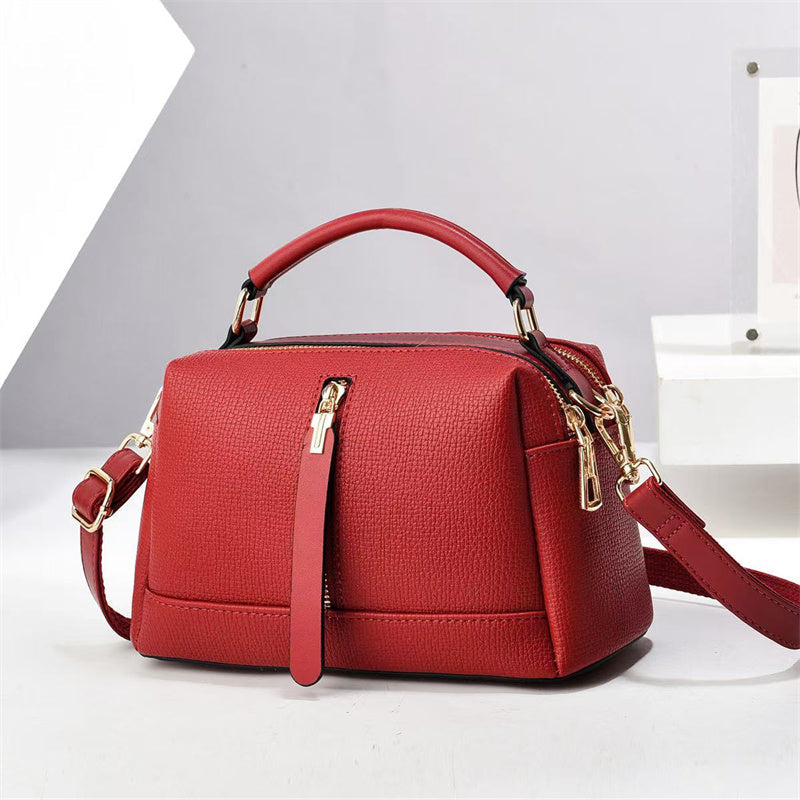 Carmine Classy Handbag - Selling Custom Logo New Fashion Small Square PU Leather Crossbody Shoulder Bag Zipper Large Capacity Casual Woman's Handbag