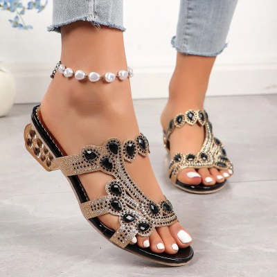Women's Fashion Outerwear Chunky Heel High Heel Flip-flops Plus Size Sandals