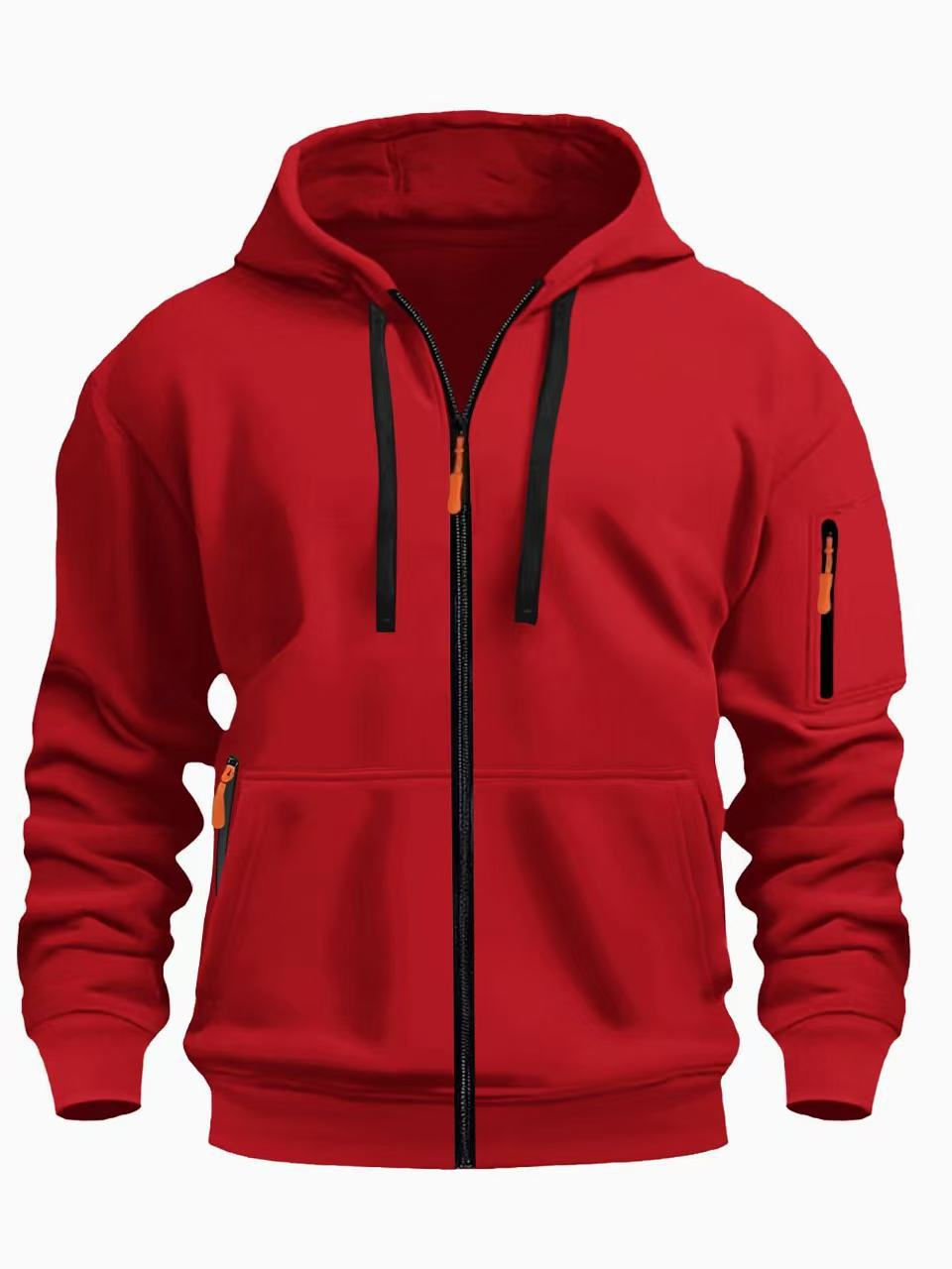Zipper Hooded Sweatshirt Men's Sports Casual Cardigan Coat