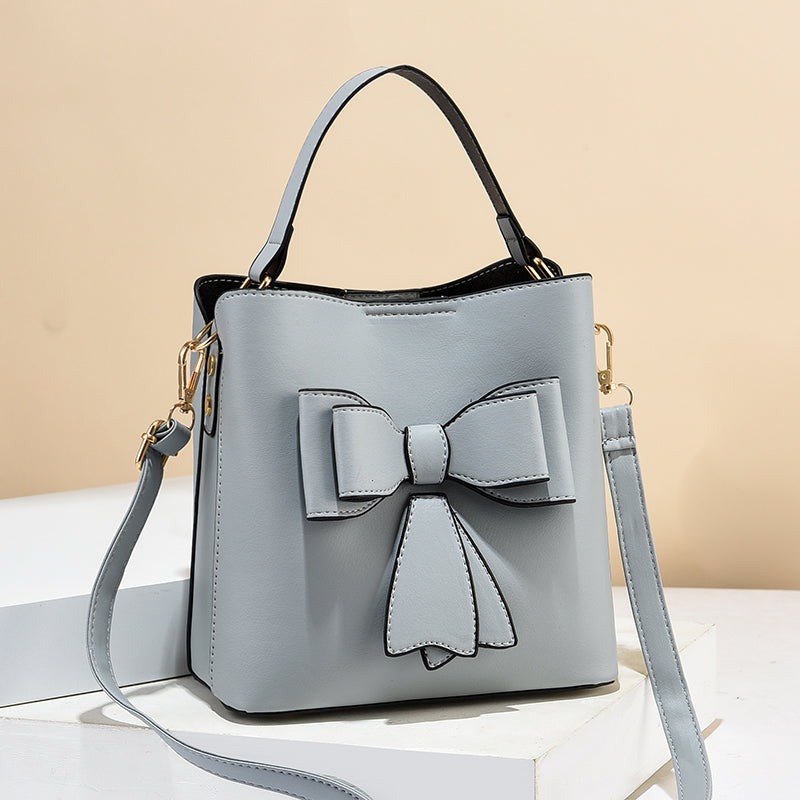 Classic Bucket Bow Women's Crossbody Bag - Large Capacity Portable Women's Handbag