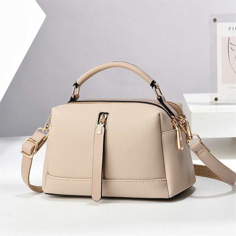 Carmine Classy Handbag - Selling Custom Logo New Fashion Small Square PU Leather Crossbody Shoulder Bag Zipper Large Capacity Casual Woman's Handbag