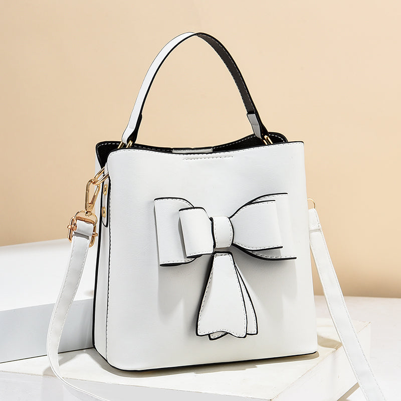 Classic Bucket Bow Women's Crossbody Bag - Large Capacity Portable Women's Handbag