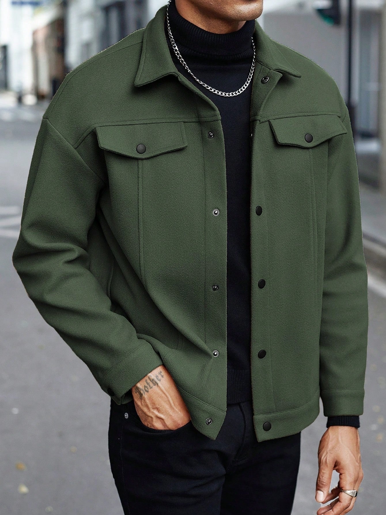 Lapel Woolen New Men's Casual Sports Jacket