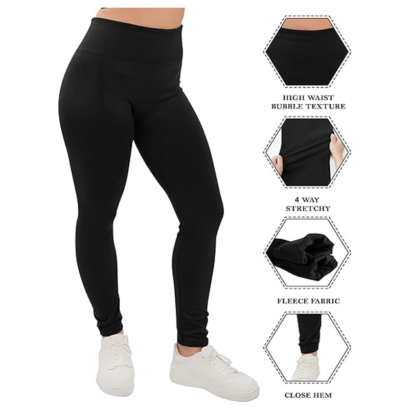 Womens High Waisted Fleece Lined Yoga Leggings Soft And Casual Winter Warm Thick Stretchy Tights For Ladies