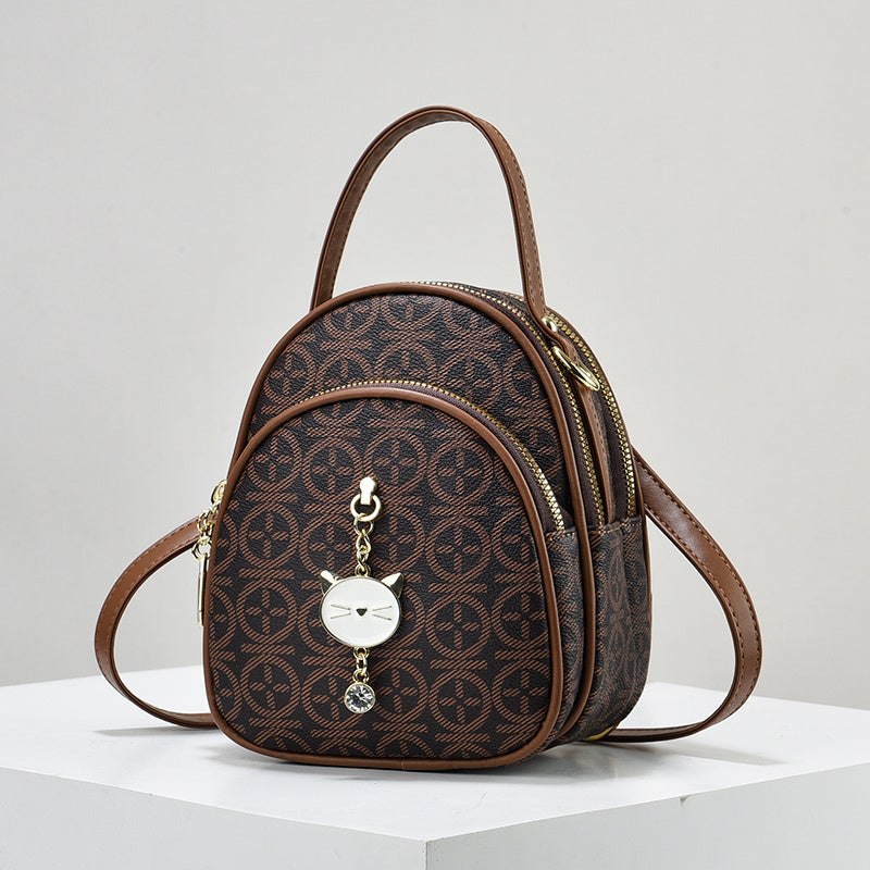 High Quality Retro Vintage Bag - Women's Leather Handbag Retro Style Zipper Closure Latest Fashion Ladies Accessory